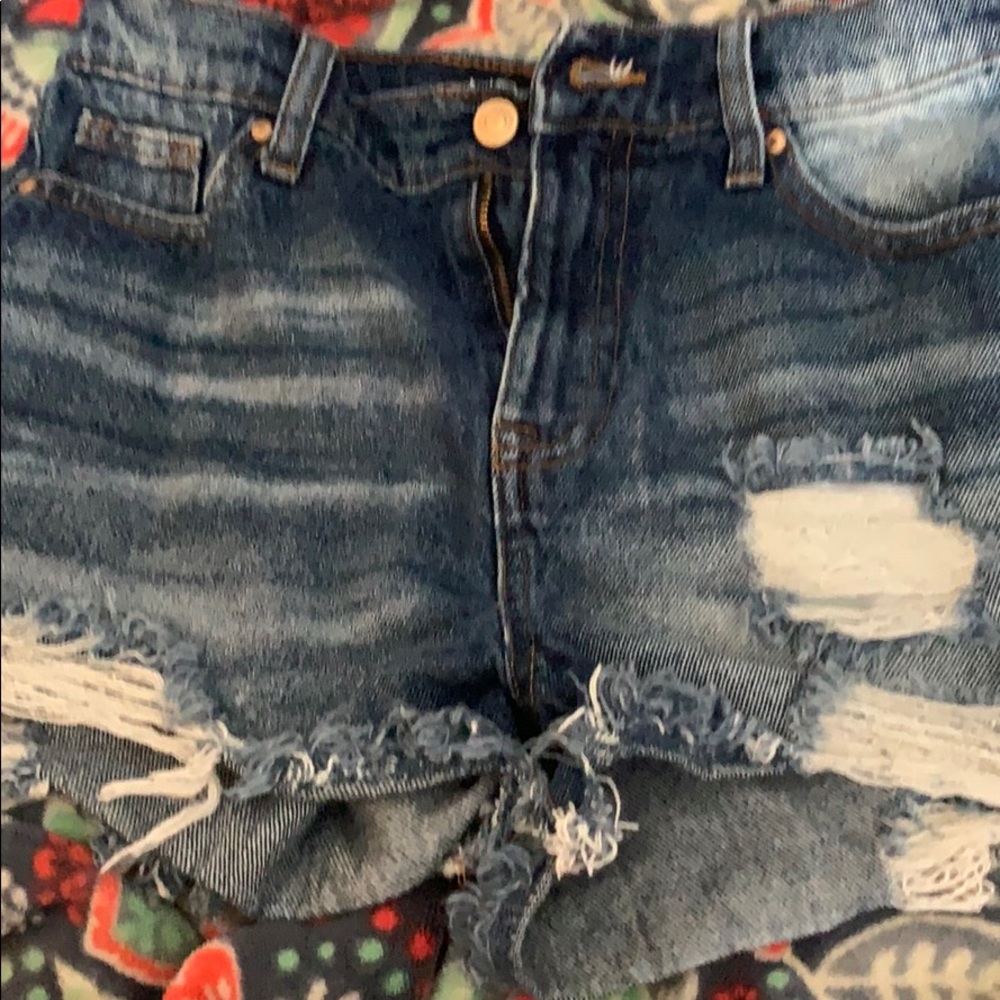 jean shorts with rips